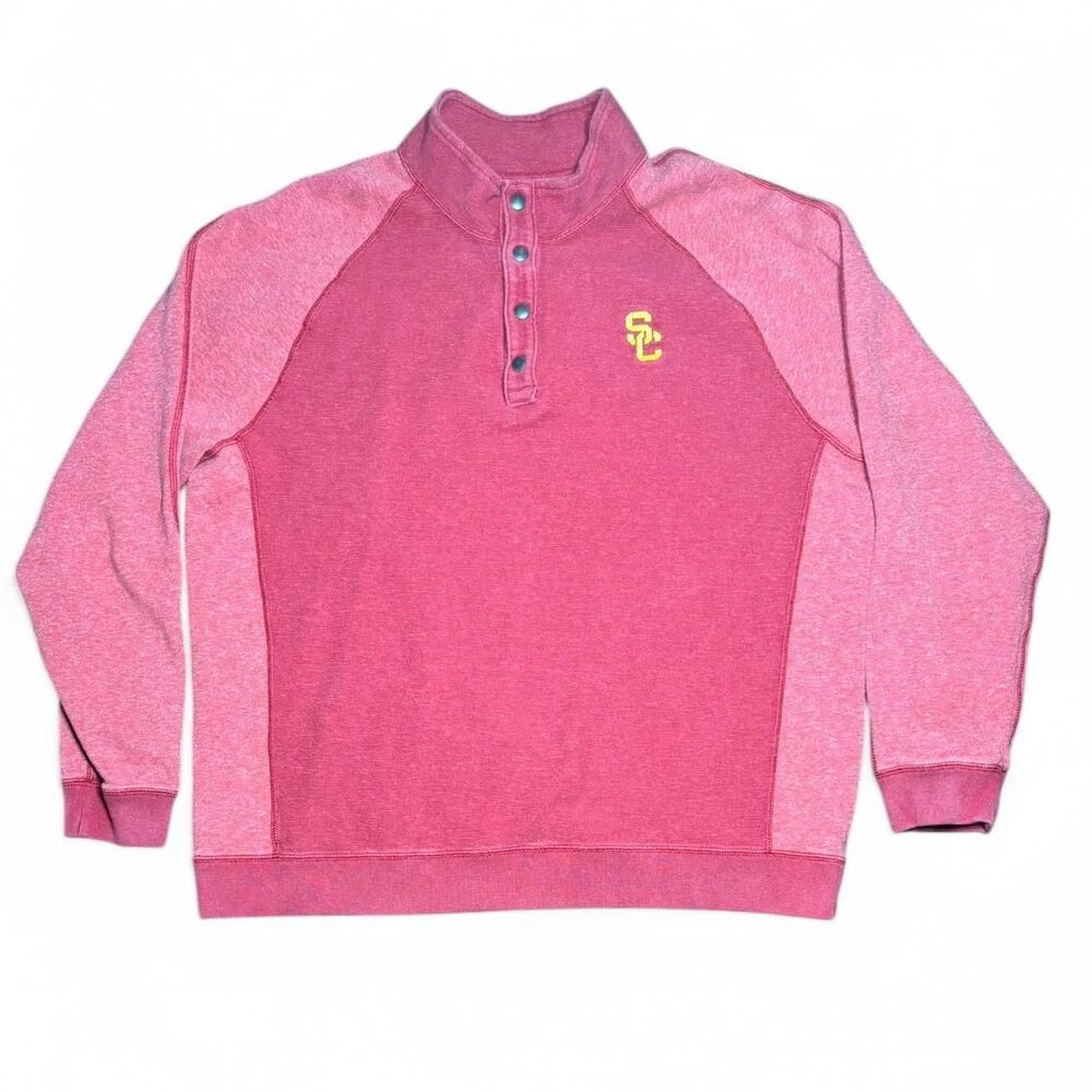 Vintage USC Trojans Tommy Bahama quarter button up sweatshirt